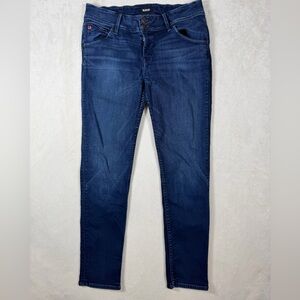 Hudson Jeans Size 29 Collin Skinny Y2K Designer Deep Blue Skinny Jeans